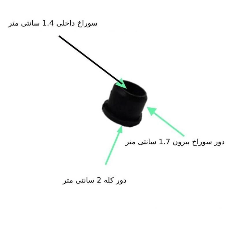 درپوش پلاستیک سایز 2 سانتیمتر توخور بسته صد عددی کیفیت خوب