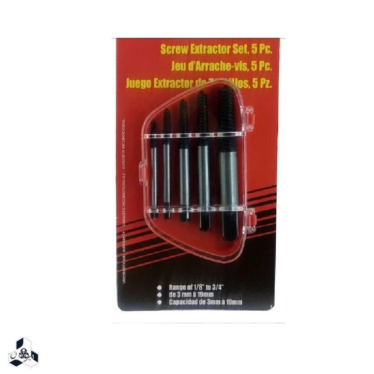 مته قلاویز چپ گرد مناسب باز کردن پیچ های شکسته و هرز پک 6 عددی(برند ها متفاوت خواهد بود)