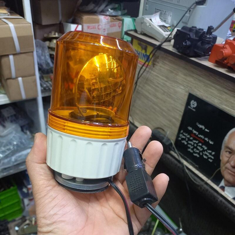 چراغ خطر عقب گردون ساخت ترکیه رنگ زرد مناسب ماشین آلات سنگین و راهداری شهرداری خودرو