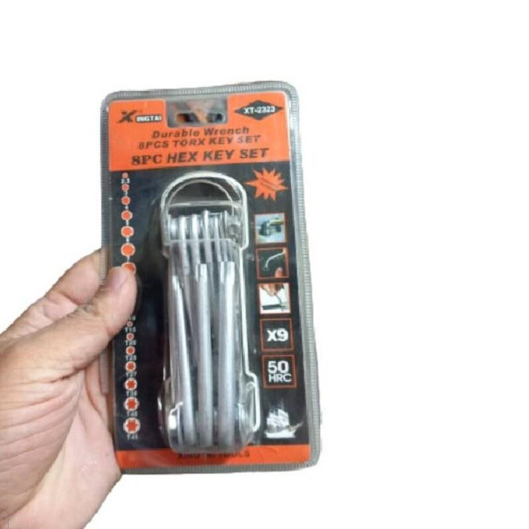 آچار آلن ستاره ای مدل xt- 2323مجموعه 8 عددی