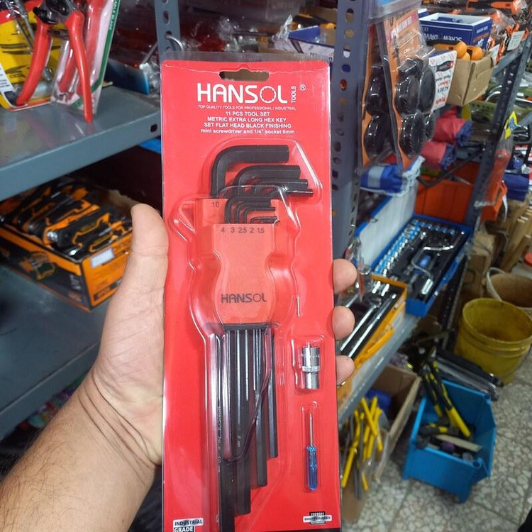 ست 9 عدد آچار ال شش گوش برند هانسول hansol