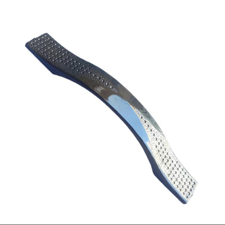 دستگیره کابینت کشو کمد رنگ نقره ای بسته 10 عددی از جنس پلاستیکی