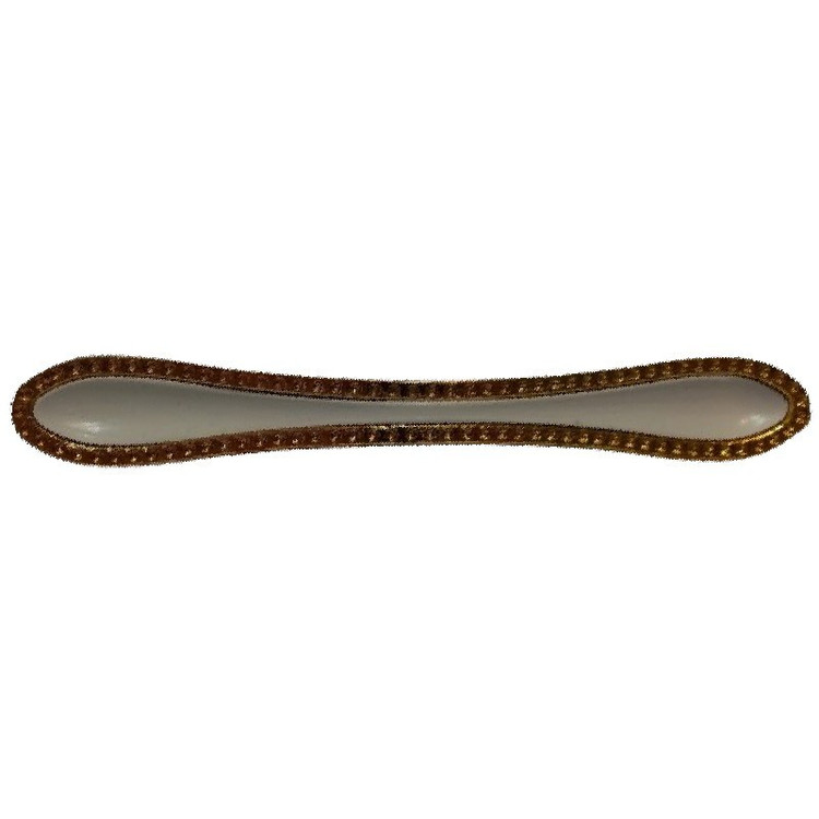 دستگیره کابینت کمد کشو رنگ طلایی بسته 1 عددی از جنس پلاستیک فاصله دو پیچ 128 میلی متر