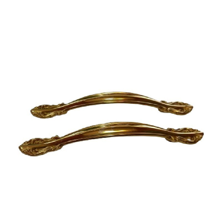 دستگیره طلایی کابینت کمد فلزی فاصله دوپیچ 128 میلیمتر بسته 8 عددی