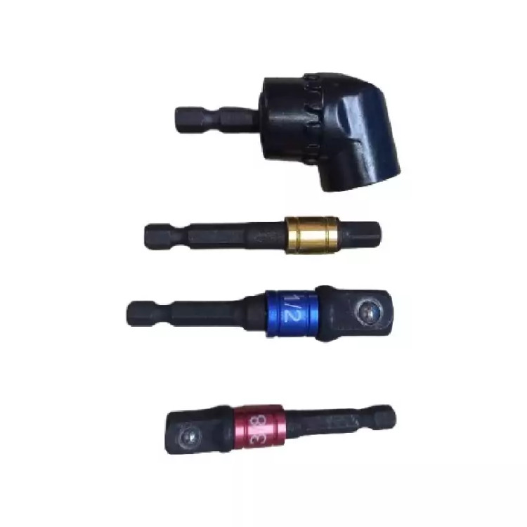 رابط سر دریلی 4 پارچه یا رابط سری پیچ گوشتی مدل Corner Turner مجموعه 4 عددی از جنس مقاوم
