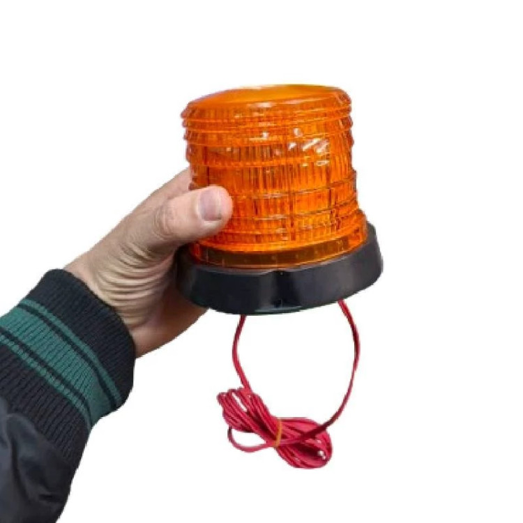چراغ خطر آژیر تراکتور و ماشین آلات راه سازی و خودروهای سنگین رنگ زرد یا قرمز مدل آهنربایی پیچی