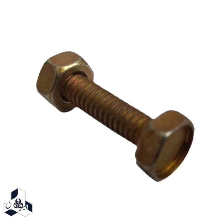 پیچ و مهره شش گوش نمره 6 اینچ کیفیت خوب پیچ 3 سانتیمتر بسته ده عددی