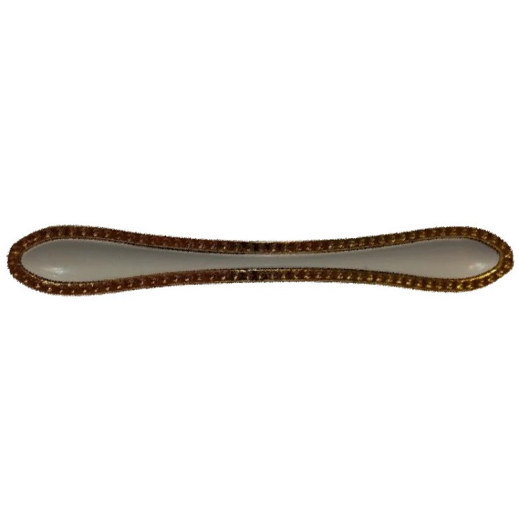 دستگیره کابینت کمد کشو رنگ طلایی بسته 1 عددی از جنس پلاستیک فاصله دو پیچ 128 میلی متر
