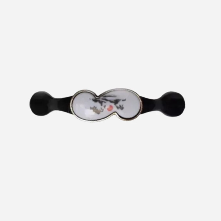 دستگیره کابینت کمد رنگ سفید و مشکی فاصله دو پیچ 128 بسته تک عددی جنس ترکیه