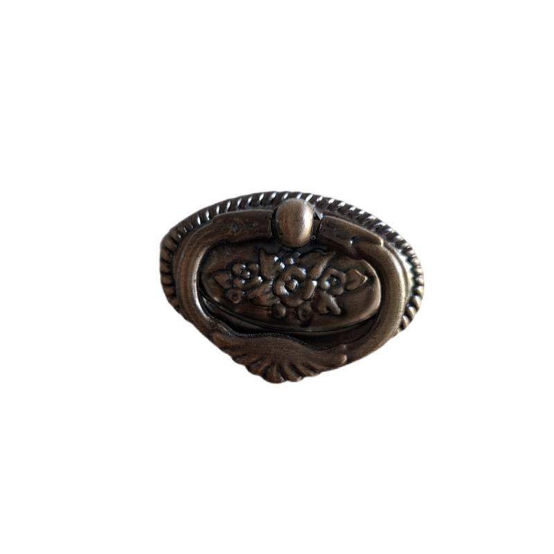 دستگیره فلزی تک پیچ گل دار بسته تک عددی مناسب کابینت و کمد