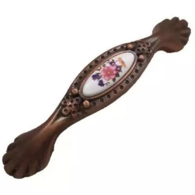 دستگیره کمد کابینت بسته دو عددی رنگ سوخته فاصله دو پیچ 128 میلی متر
