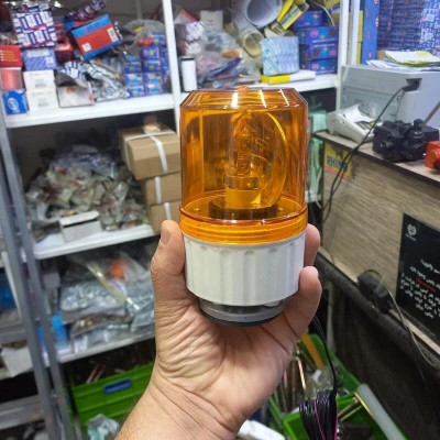 چراغ خطر عقب گردون ساخت ترکیه رنگ زرد مناسب ماشین آلات سنگین و راهداری شهرداری خودرو